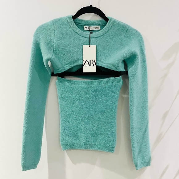 ⭐️ NWT ZARA Set of Knit Arm Warmer + Top ⭐️ - Picture 7 of 7